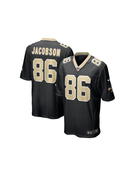 Mens New Orleans Saints Michael Jacobson Black Game Jersey