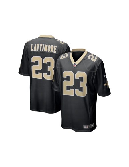 Mens New Orleans Saints Marshon Lattimore Black Game Jersey