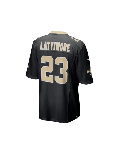 Mens New Orleans Saints Marshon Lattimore Black Game Jersey