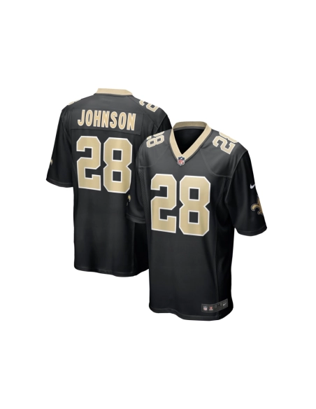 Mens New Orleans Saints Lonnie Johnson Black Game Player Jersey