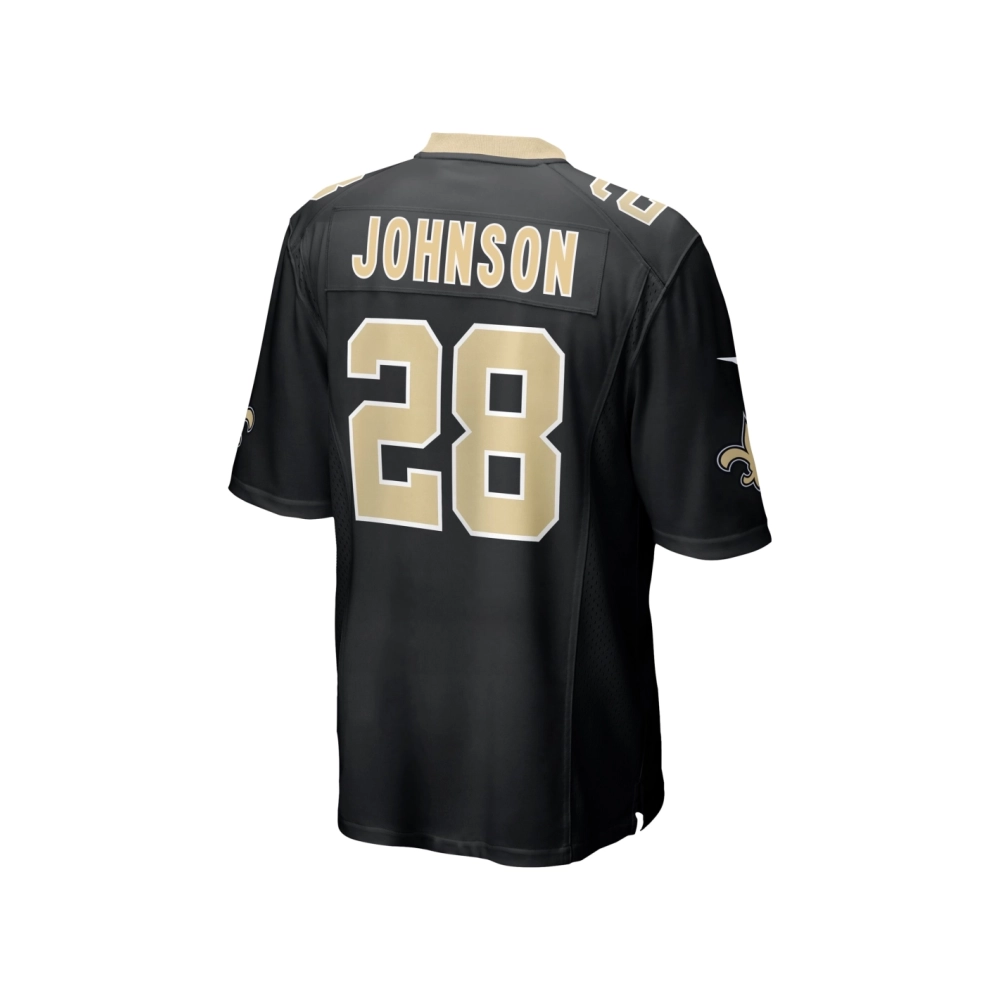 Mens New Orleans Saints Lonnie Johnson Black Game Player Jersey
