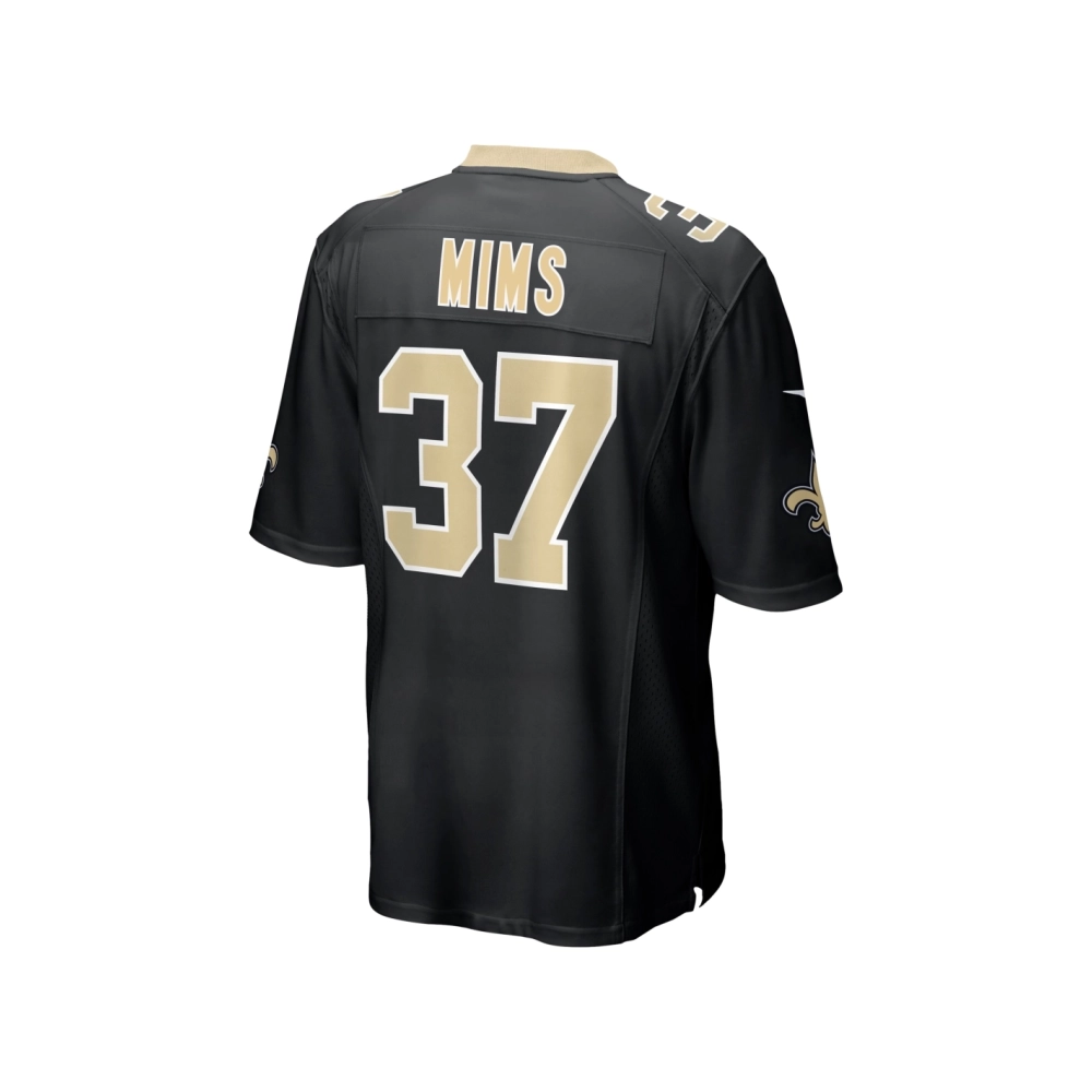 Mens New Orleans Saints Jordan Mims Black Team Game Jersey