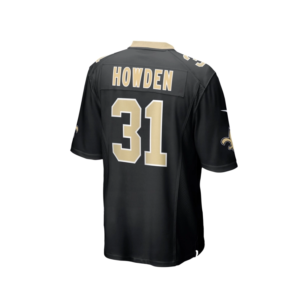 Mens New Orleans Saints Jordan Howden Black Team Game Jersey