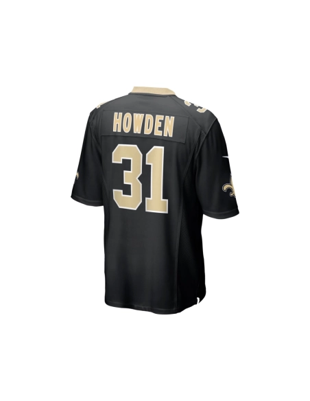 Mens New Orleans Saints Jordan Howden Black Team Game Jersey