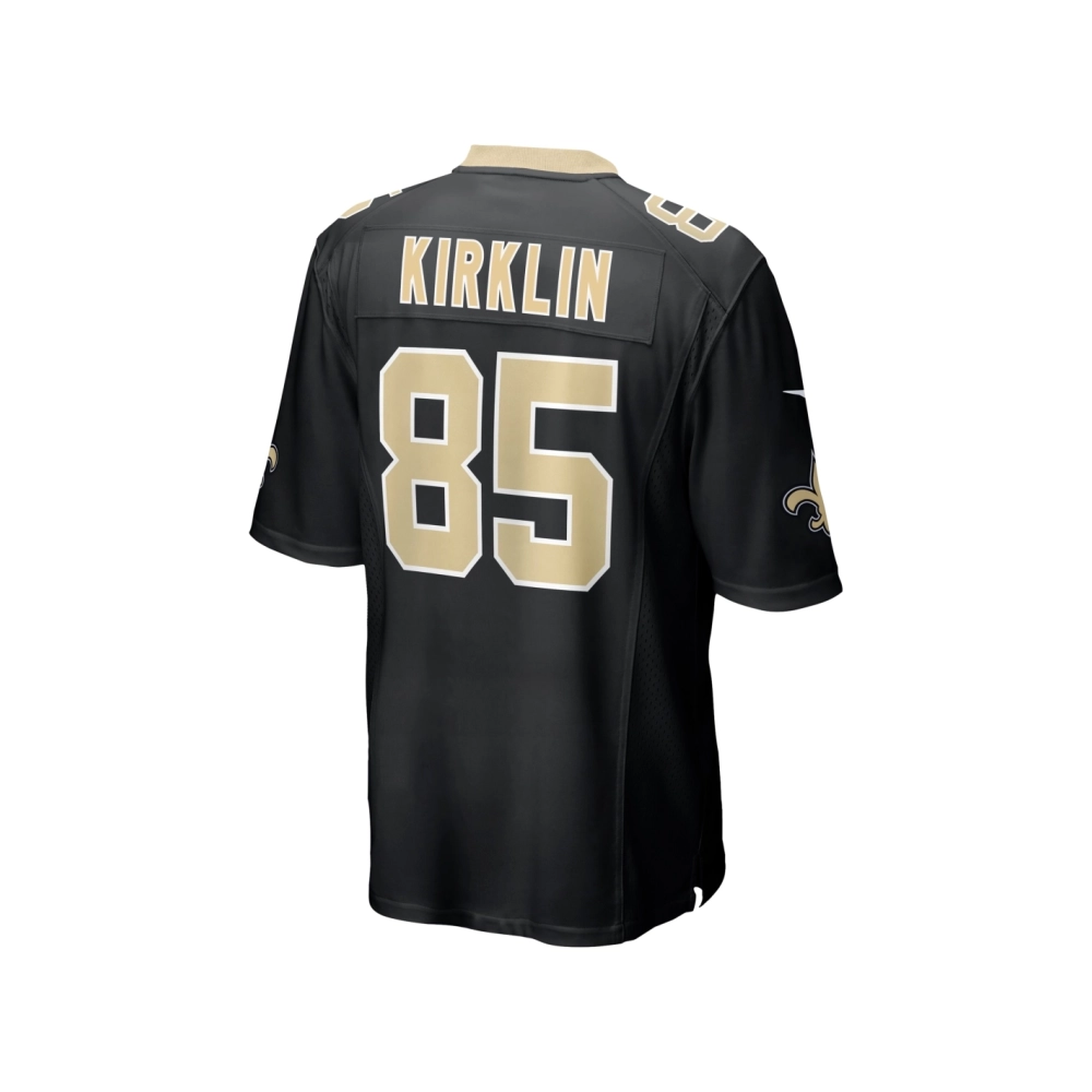 Mens New Orleans Saints Jontre Kirklin Black Team Game Jersey