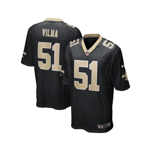 Mens New Orleans Saints Jonathan Vilma Black Game Retired Player Jersey