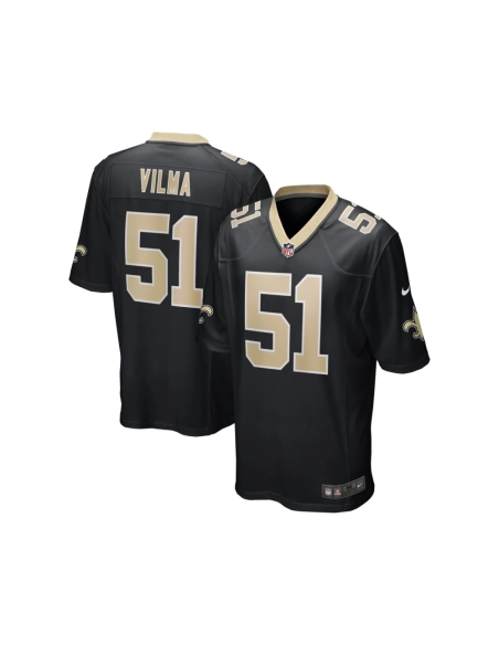Mens New Orleans Saints Jonathan Vilma Black Game Retired Player Jersey