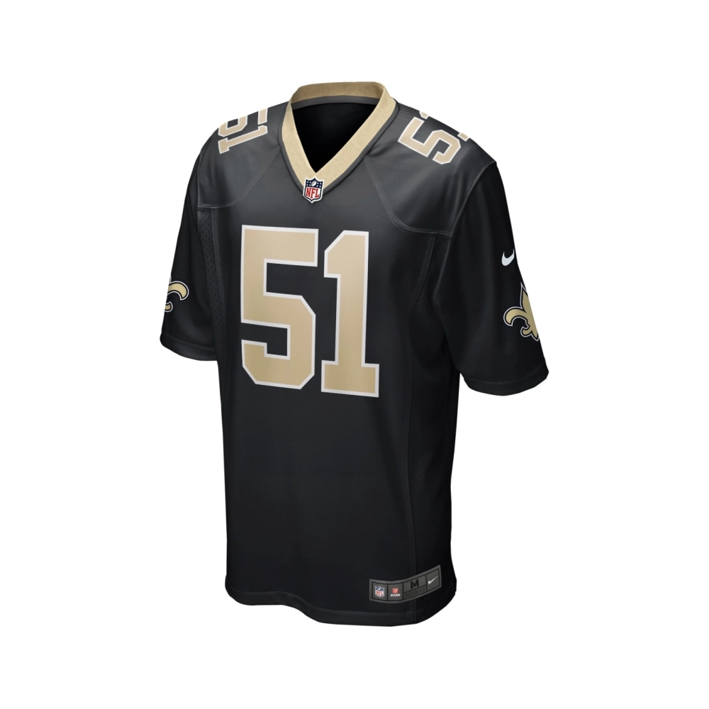 Mens New Orleans Saints Jonathan Vilma Black Game Retired Player Jersey