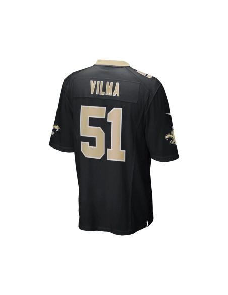 Mens New Orleans Saints Jonathan Vilma Black Game Retired Player Jersey