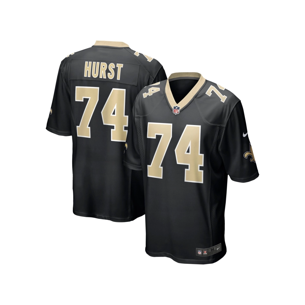 Mens New Orleans Saints James Hurst Black Game Jersey
