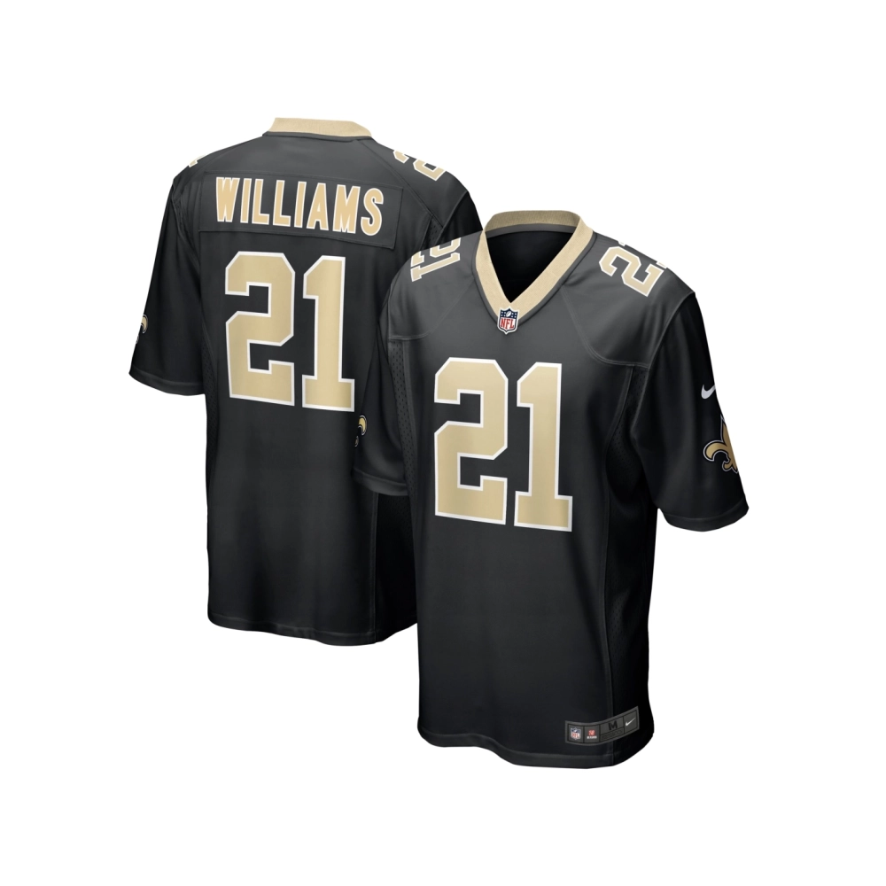 Mens New Orleans Saints Jamaal Williams Black Game Player Jersey