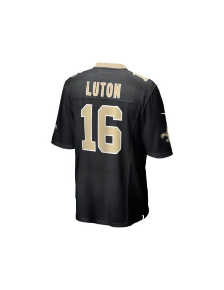 Mens New Orleans Saints Jake Luton Black Game Player Jersey