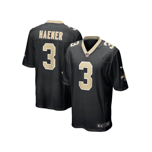 Mens New Orleans Saints Jake Haener Black Team Game Jersey