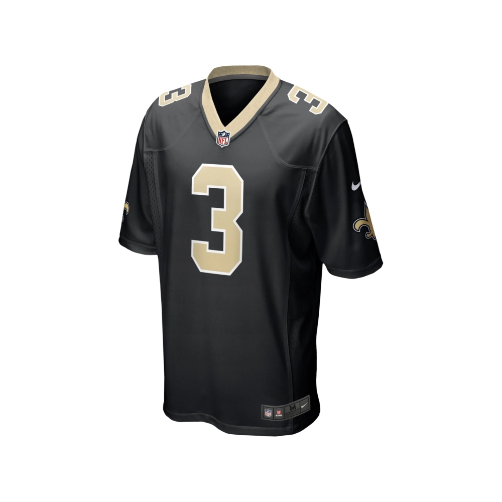 Mens New Orleans Saints Jake Haener Black Team Game Jersey