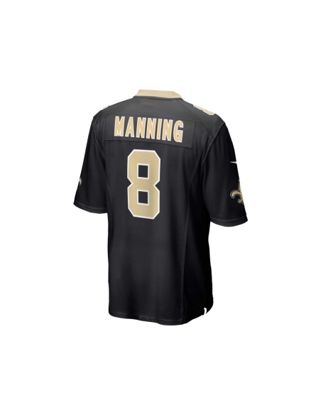 Mens New Orleans Saints Archie Manning Black Retired Player Game Jersey