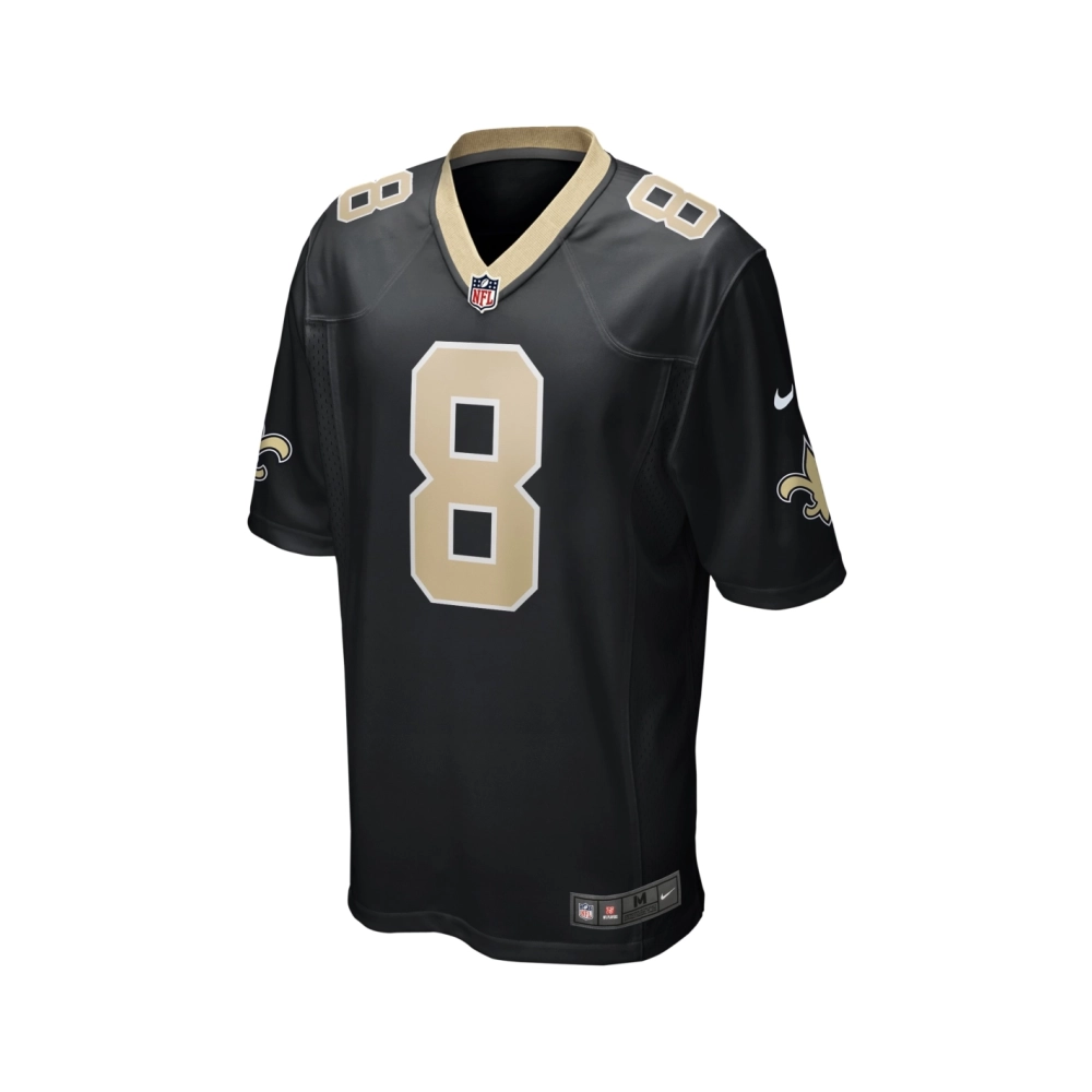 Mens New Orleans Saints Archie Manning Black Game Retired Player Jersey