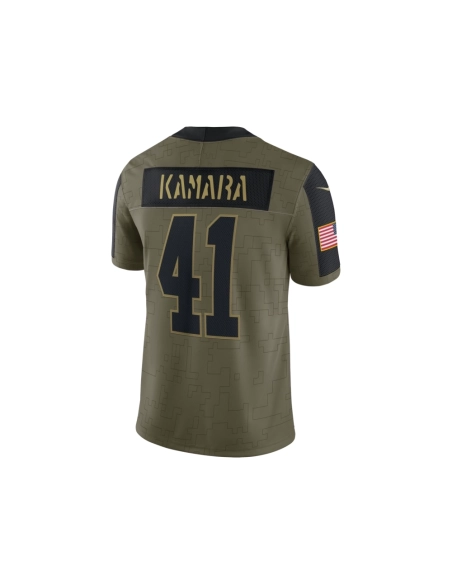 Mens New Orleans Saints Alvin Kamara Olive Salute To Service Limited Player Jersey