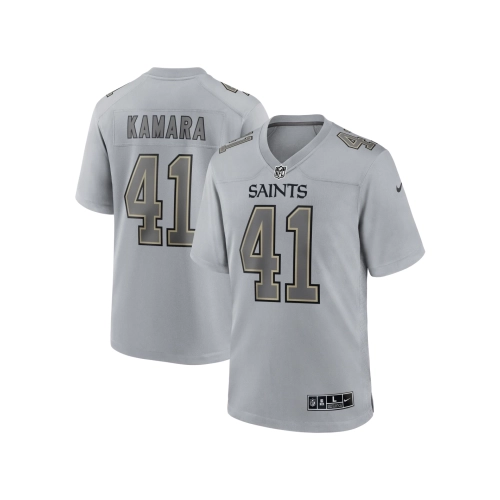 Mens New Orleans Saints Alvin Kamara Gray Atmosphere Fashion Game Jersey