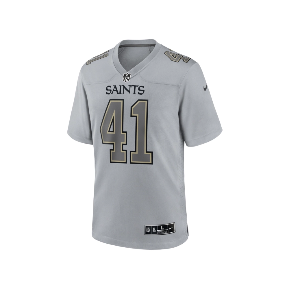 Mens New Orleans Saints Alvin Kamara Gray Atmosphere Fashion Game Jersey