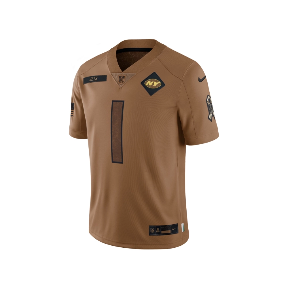 Womens New York Jets Ahmad Sauce Gardner Brown 2023 Salute To Service Limited Jersey