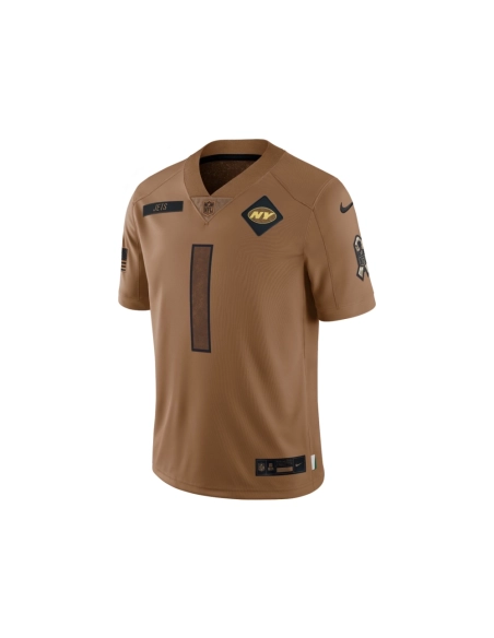 Womens New York Jets Ahmad Sauce Gardner Brown 2023 Salute To Service Limited Jersey