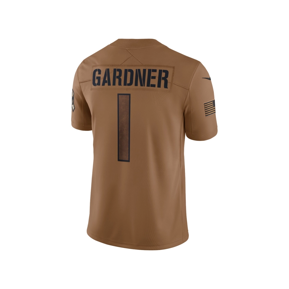 Womens New York Jets Ahmad Sauce Gardner Brown 2023 Salute To Service Limited Jersey