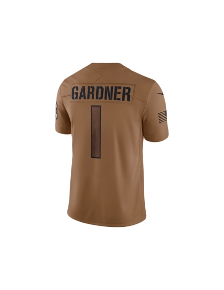 Womens New York Jets Ahmad Sauce Gardner Brown 2023 Salute To Service Limited Jersey