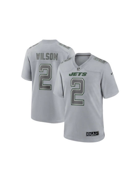 Mens New York Jets Zach Wilson Gray Atmosphere Fashion Game Jersey