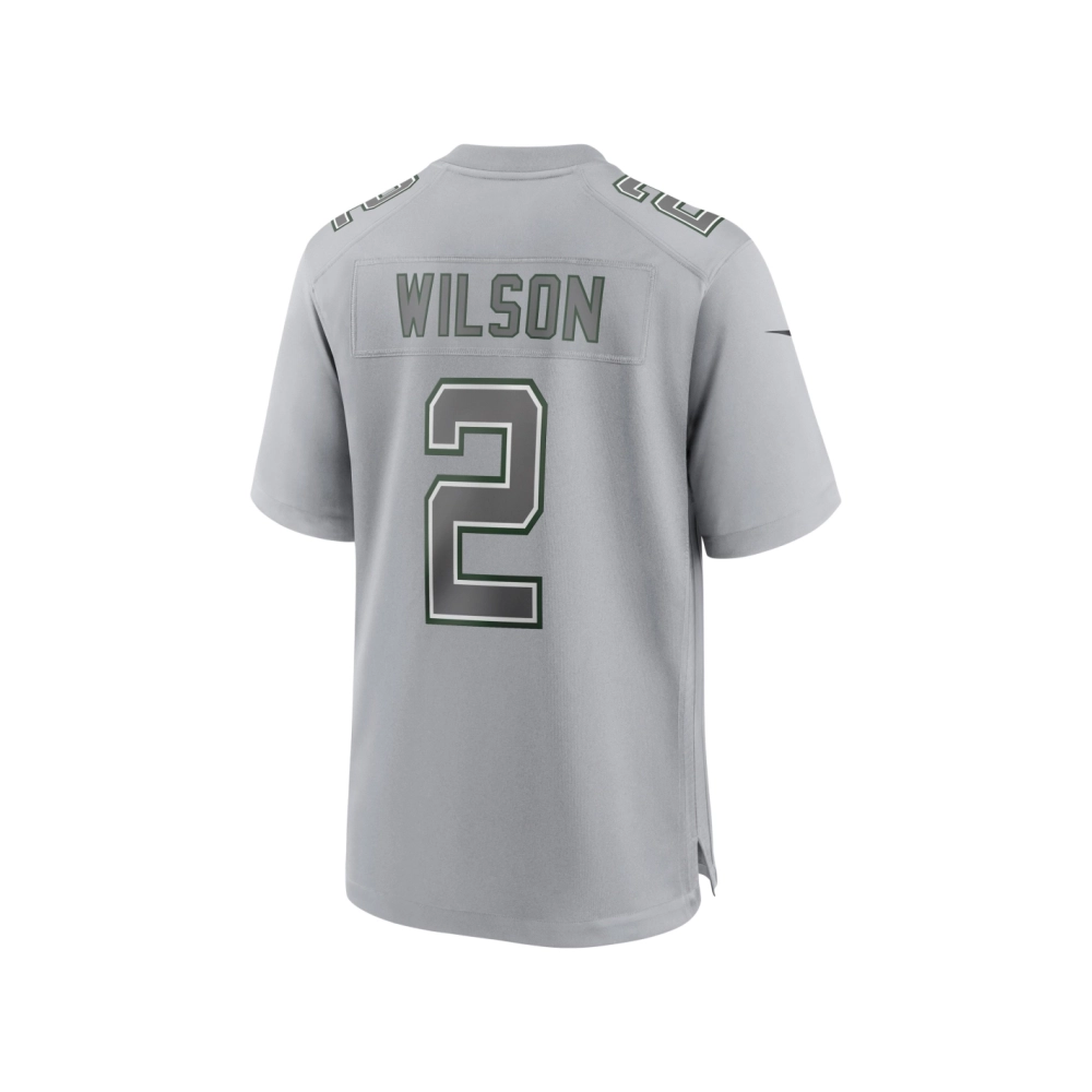 Mens New York Jets Zach Wilson Gray Atmosphere Fashion Game Jersey