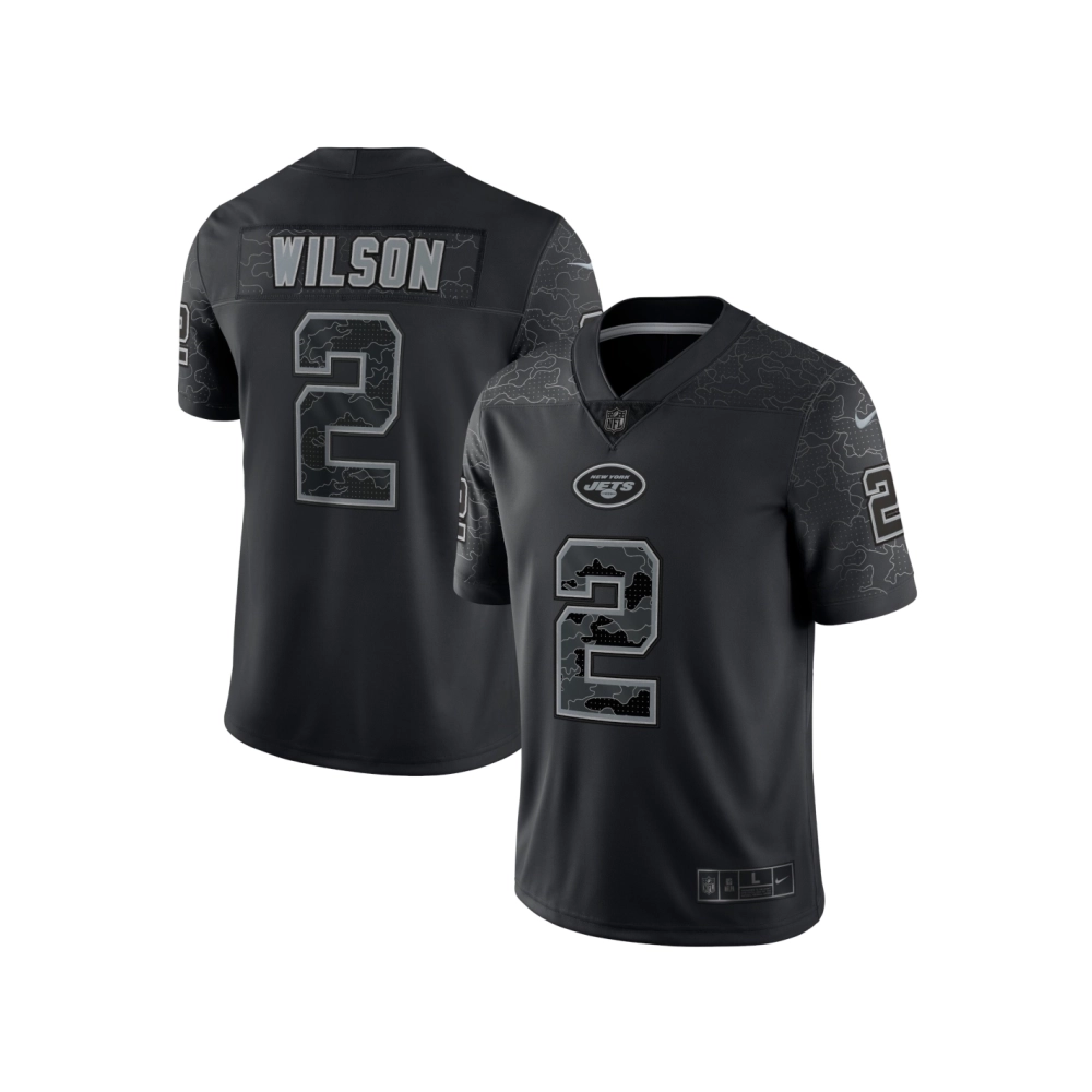 Mens New York Jets Zach Wilson Black RFLCTV Limited Jersey