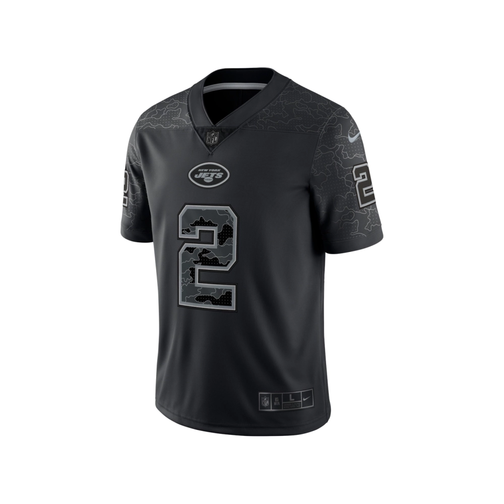 Mens New York Jets Zach Wilson Black RFLCTV Limited Jersey