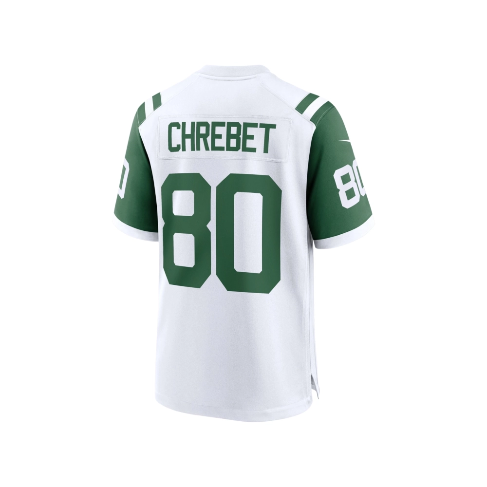 Mens New York Jets Wayne Chrebet White Classic Alternate Retired Player Game Jersey