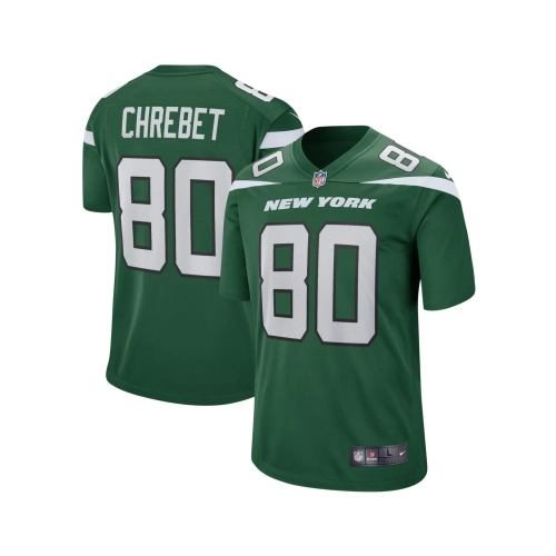 Mens New York Jets Wayne Chrebet Gotham Green Game Retired Player Jersey