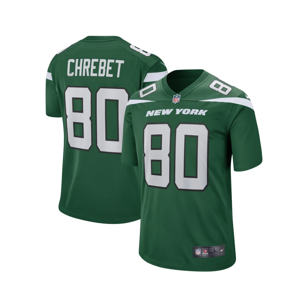 Mens New York Jets Wayne Chrebet Gotham Green Game Retired Player Jersey