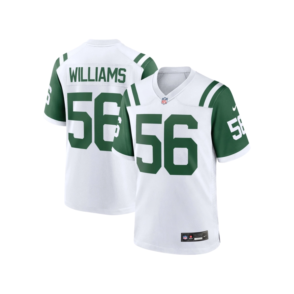 Mens New York Jets Quincy Williams White Classic Alternate Player Game Jersey
