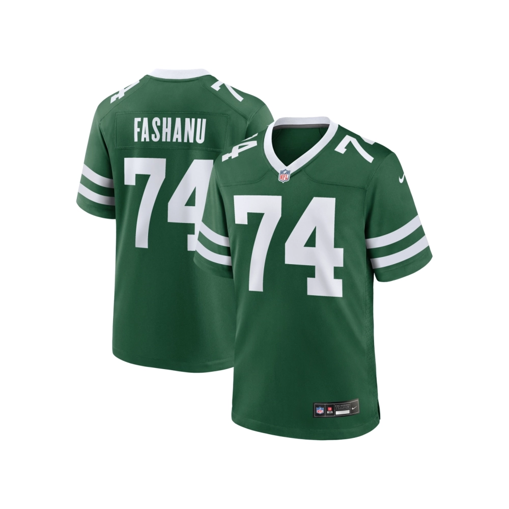 Mens New York Jets Olu Fashanu Gotham Green 2024 NFL Draft First Round Pick Player Game Jersey