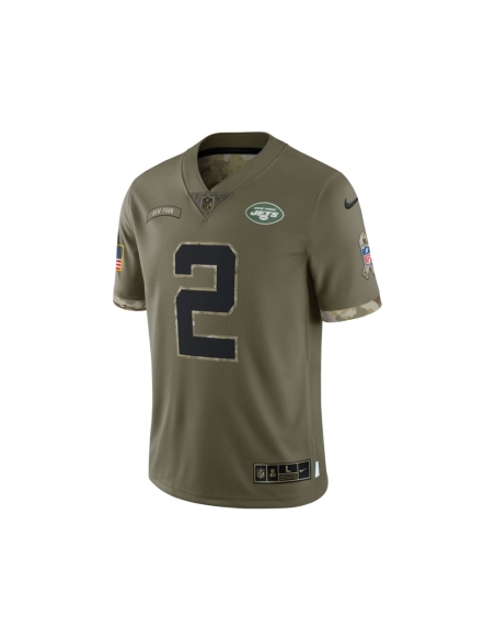 Mens New York Jets Olive 2022 Salute To Service Limited Jersey