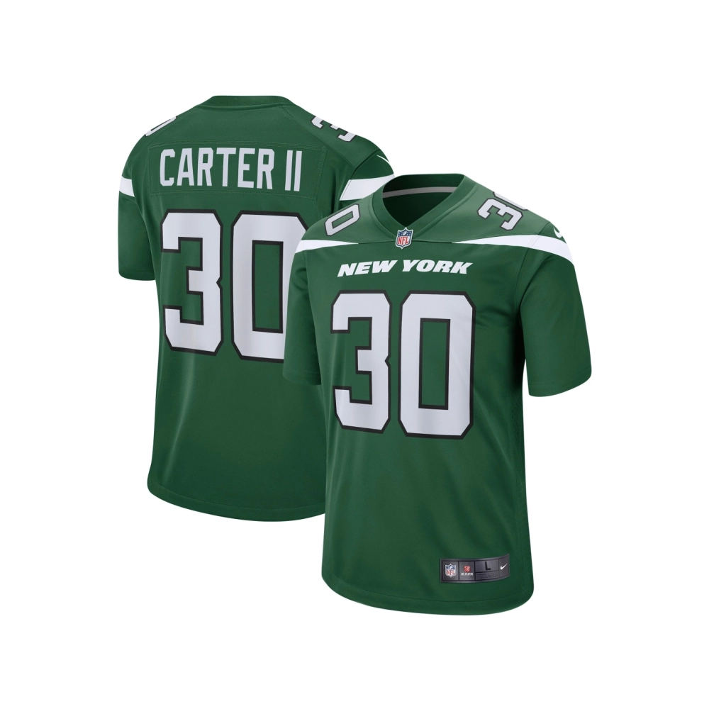Mens New York Jets Michael Carter II Gotham Green Game Jersey
