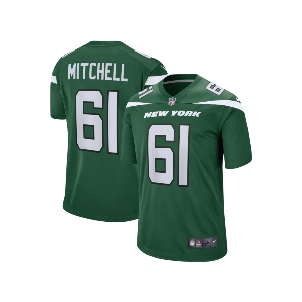 Mens New York Jets Max Mitchell Gotham Green Game Player Jersey
