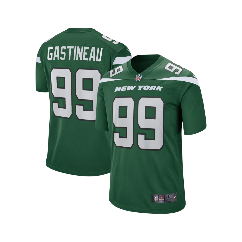 Mens New York Jets Mark Gastineau Gotham Green Game Retired Player Jersey