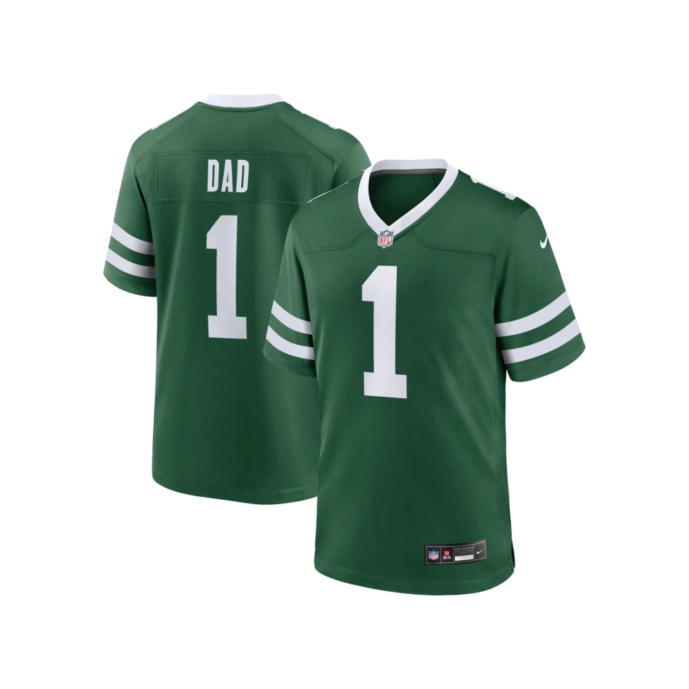 Mens New York Jets Legacy Green Number 1 Dad Game Jersey