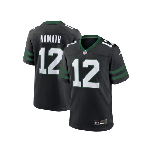 Mens New York Jets Joe Namath Legacy Black Alternate Retired Player Game Jersey