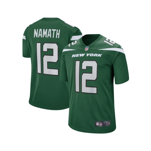 Mens New York Jets Joe Namath Gotham Green Game Retired Player Jersey