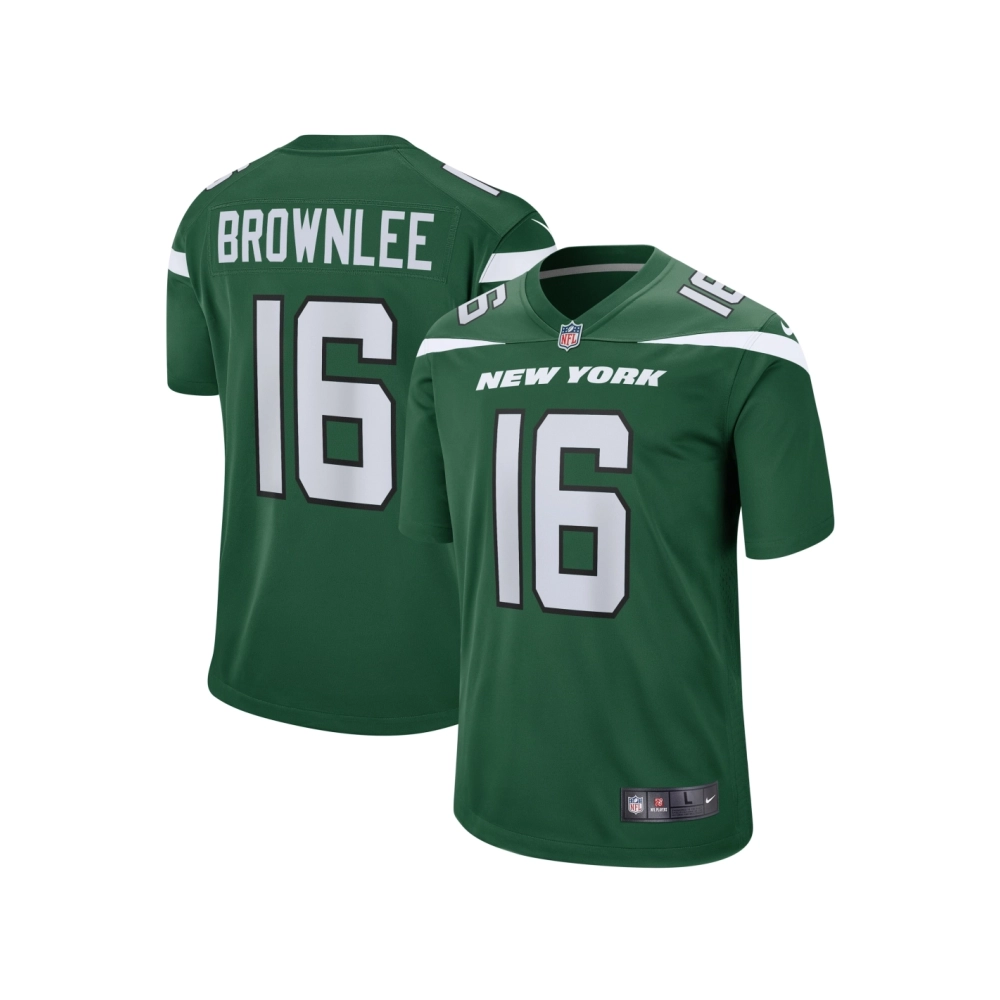 Mens New York Jets Jason Brownlee Gotham Green Game Jersey
