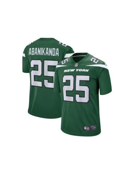 Mens New York Jets Israel Abanikanda Gotham Green Game Jersey