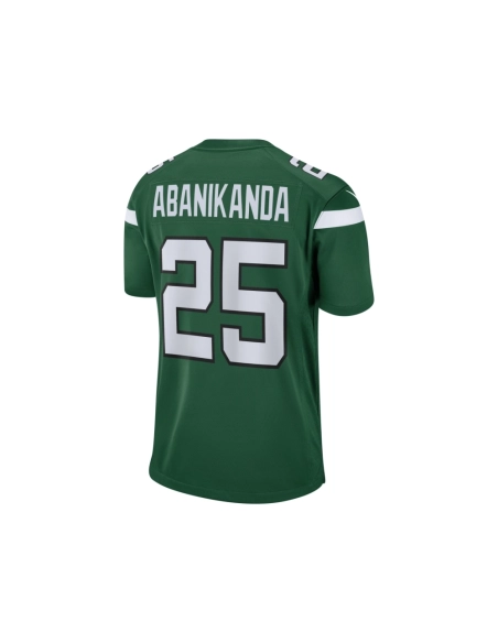Mens New York Jets Israel Abanikanda Gotham Green Game Jersey