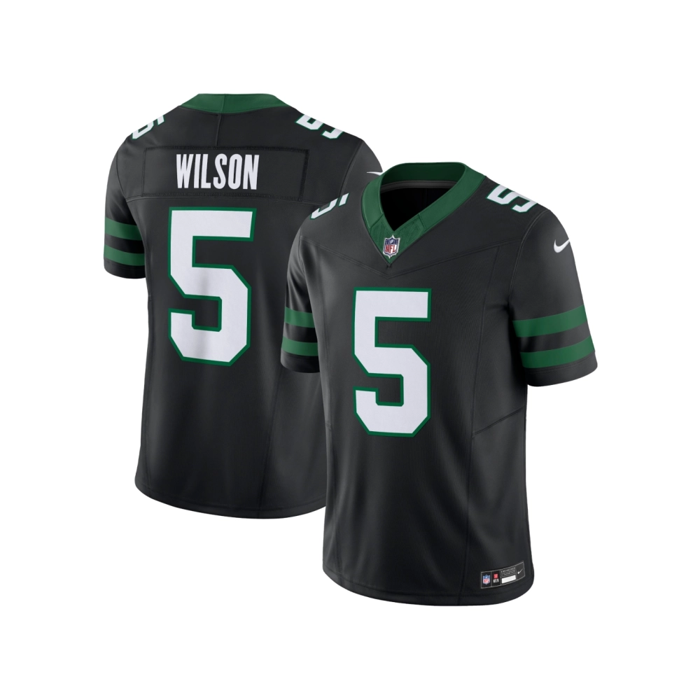 Mens New York Jets Garrett Wilson Legacy Black Alternate Vapor F.U.S.E. Limited Jersey