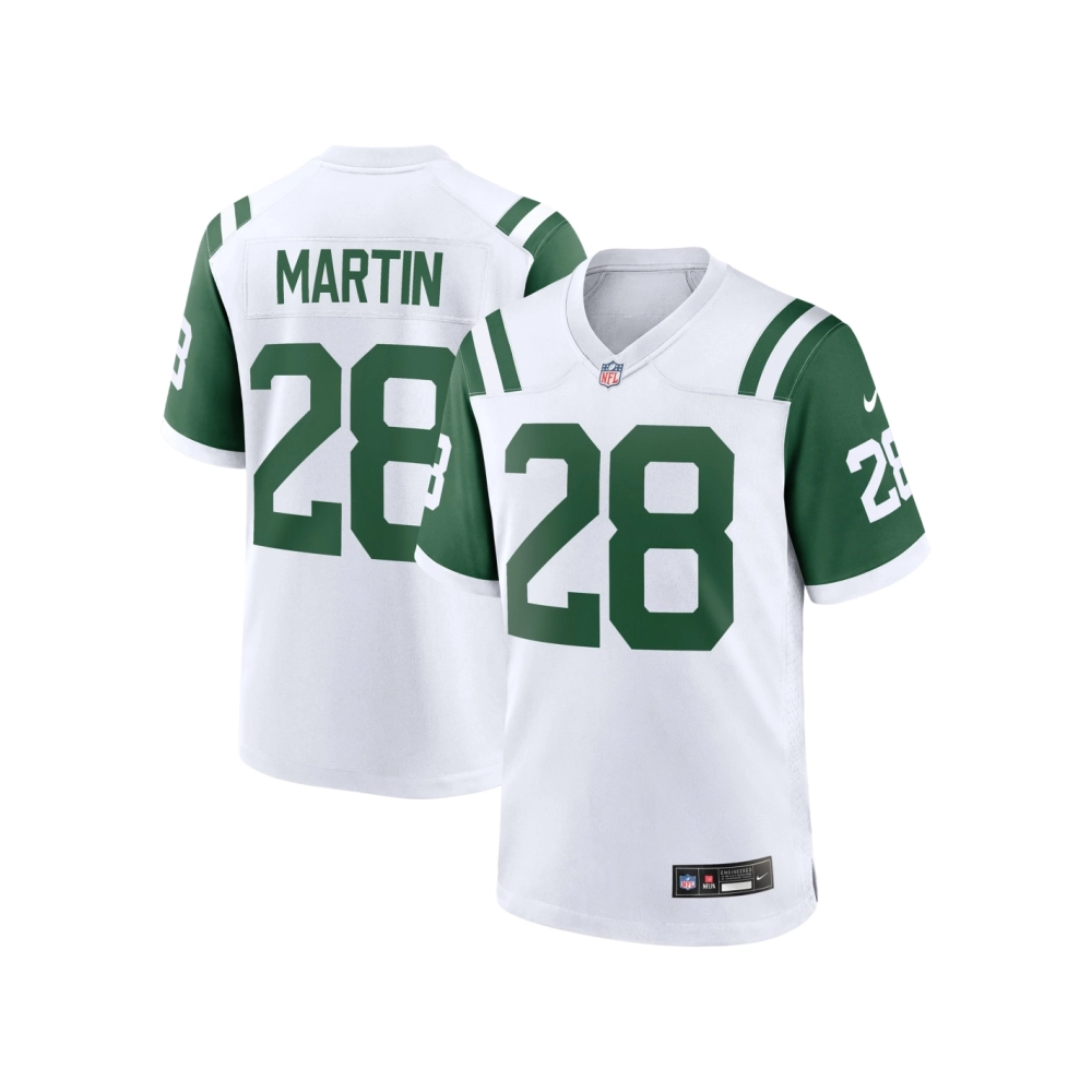 Mens New York Jets Curtis Martin White Classic Alternate Retired Player Game Jersey
