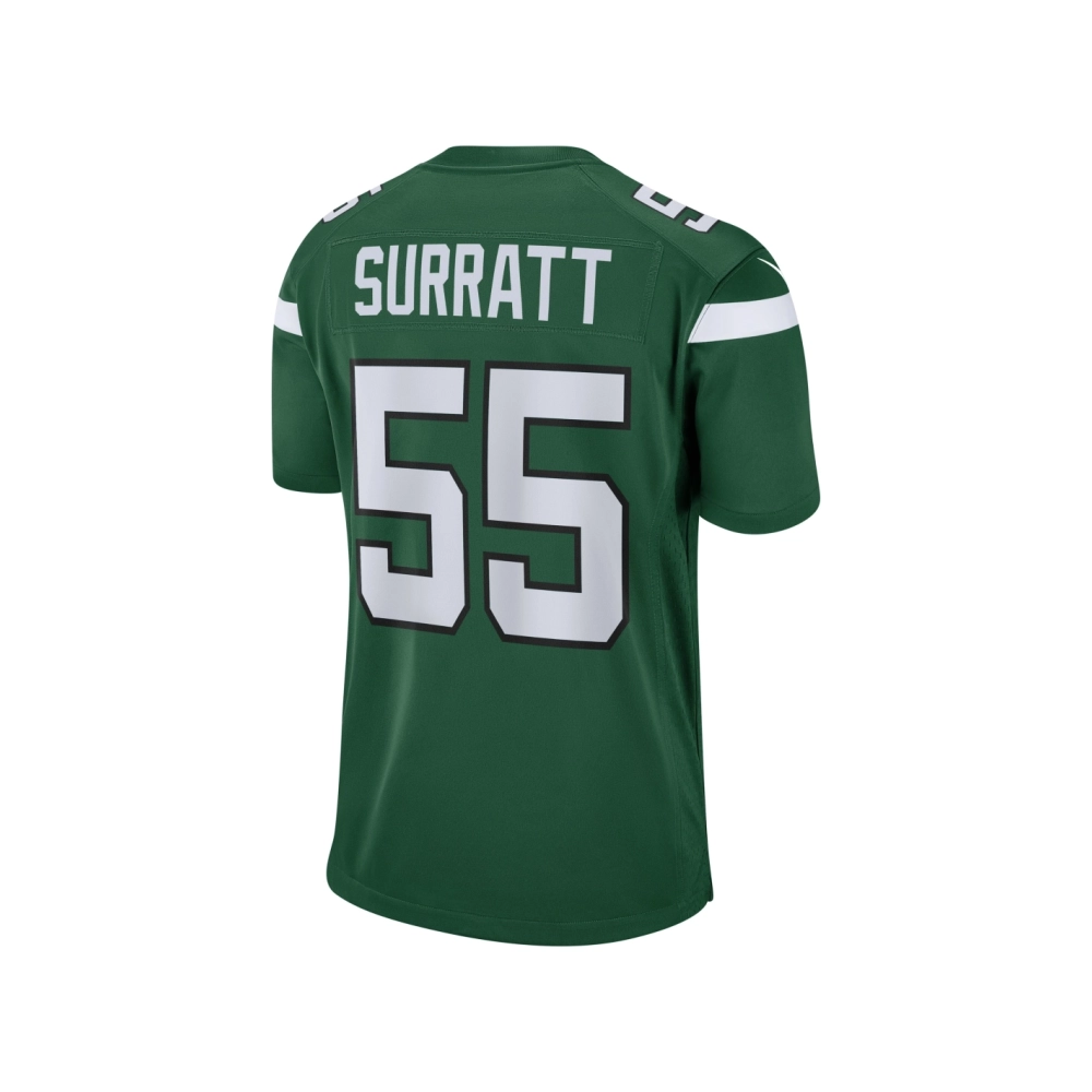Mens New York Jets Chazz Surratt Gotham Green Game Player Jersey