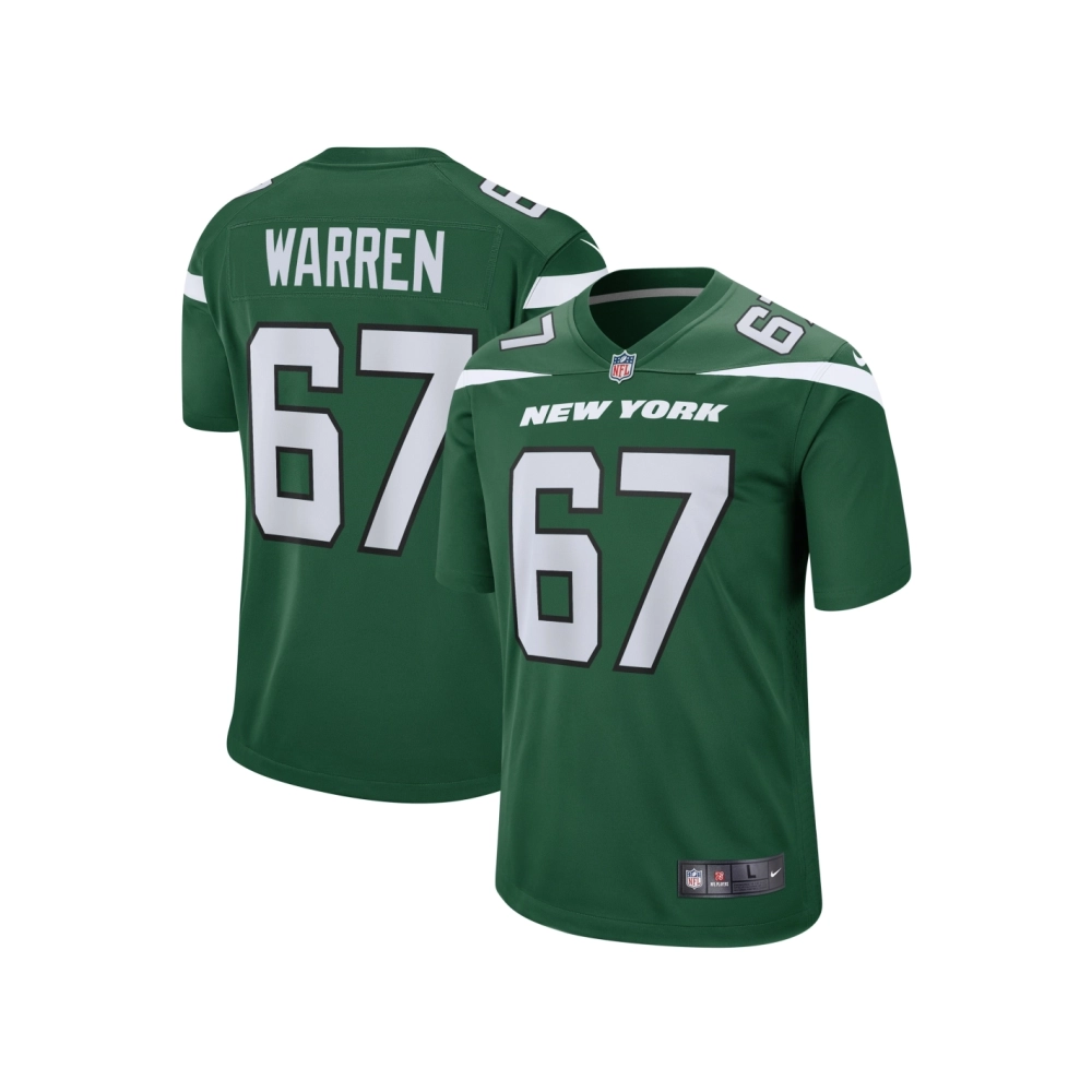 Mens New York Jets Carter Warren Gotham Green Game Jersey